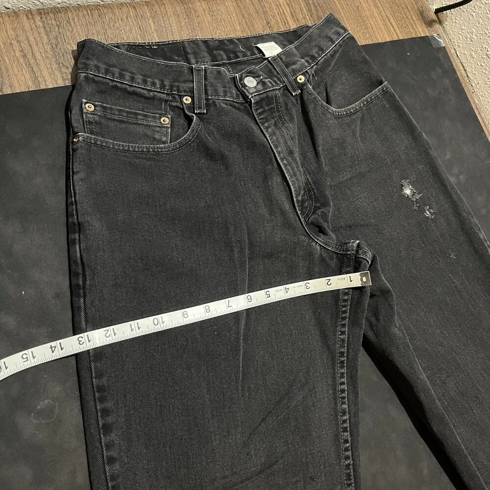 Vintage Levis Jeans Black 90s Men Denim 560 Loose Fit Wide Leg Baggy 30x30 Jnco